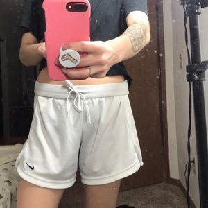 White Nike Soccer Shorts
